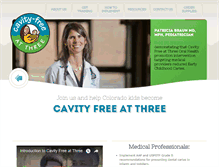 Tablet Screenshot of cavityfreeatthree.org